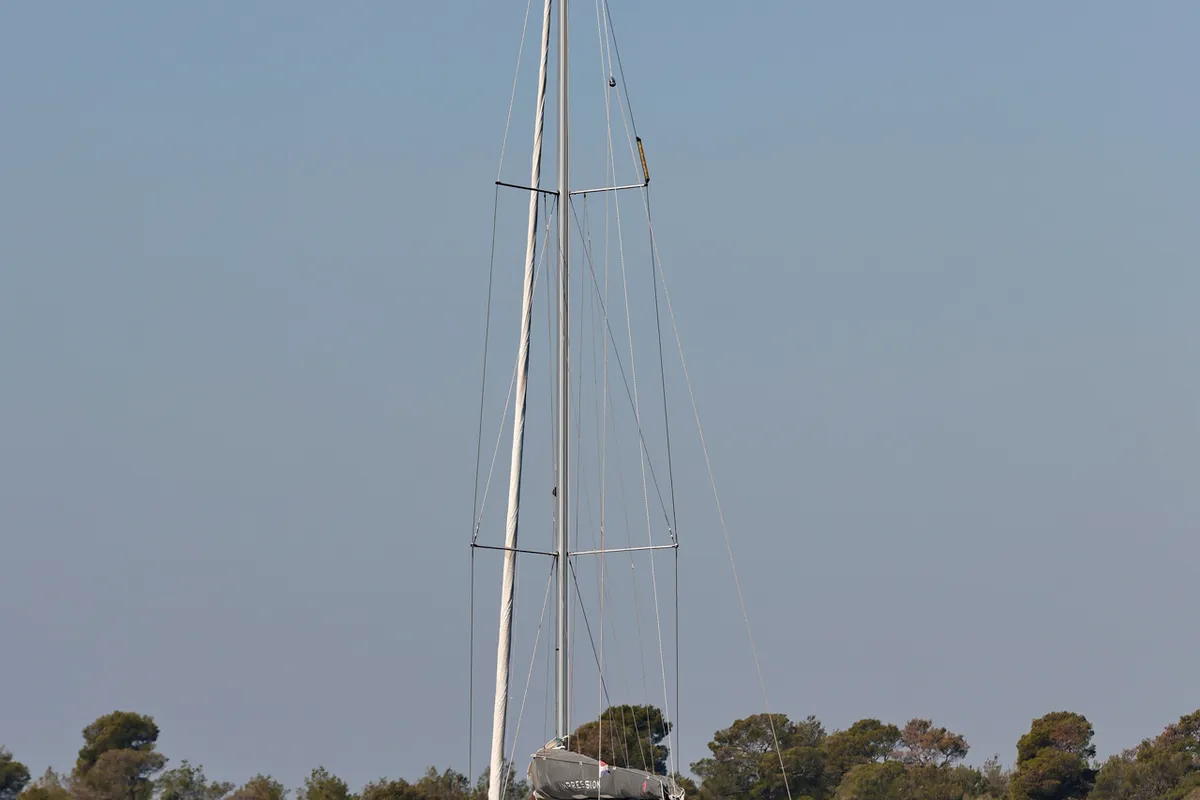 Exterior view of Black Panther, a Elan Impression 40 sailboat at Grad Šibenik, Croatia