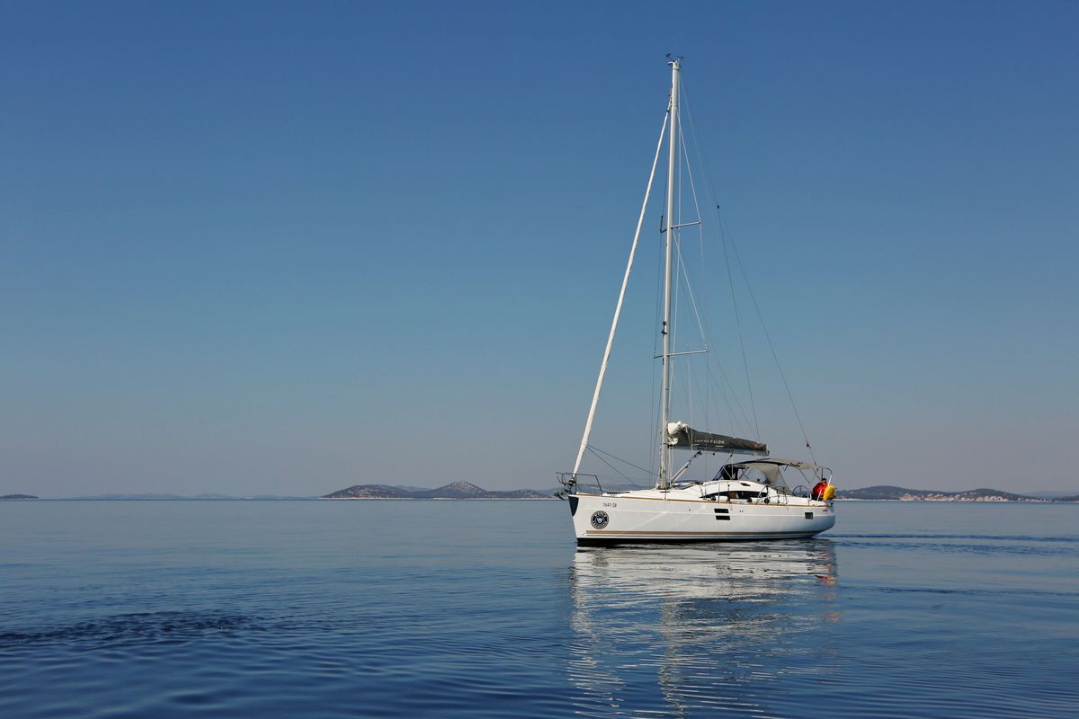 Exterior view of Black Panther, a Elan Impression 40 sailboat at Grad Šibenik, Croatia