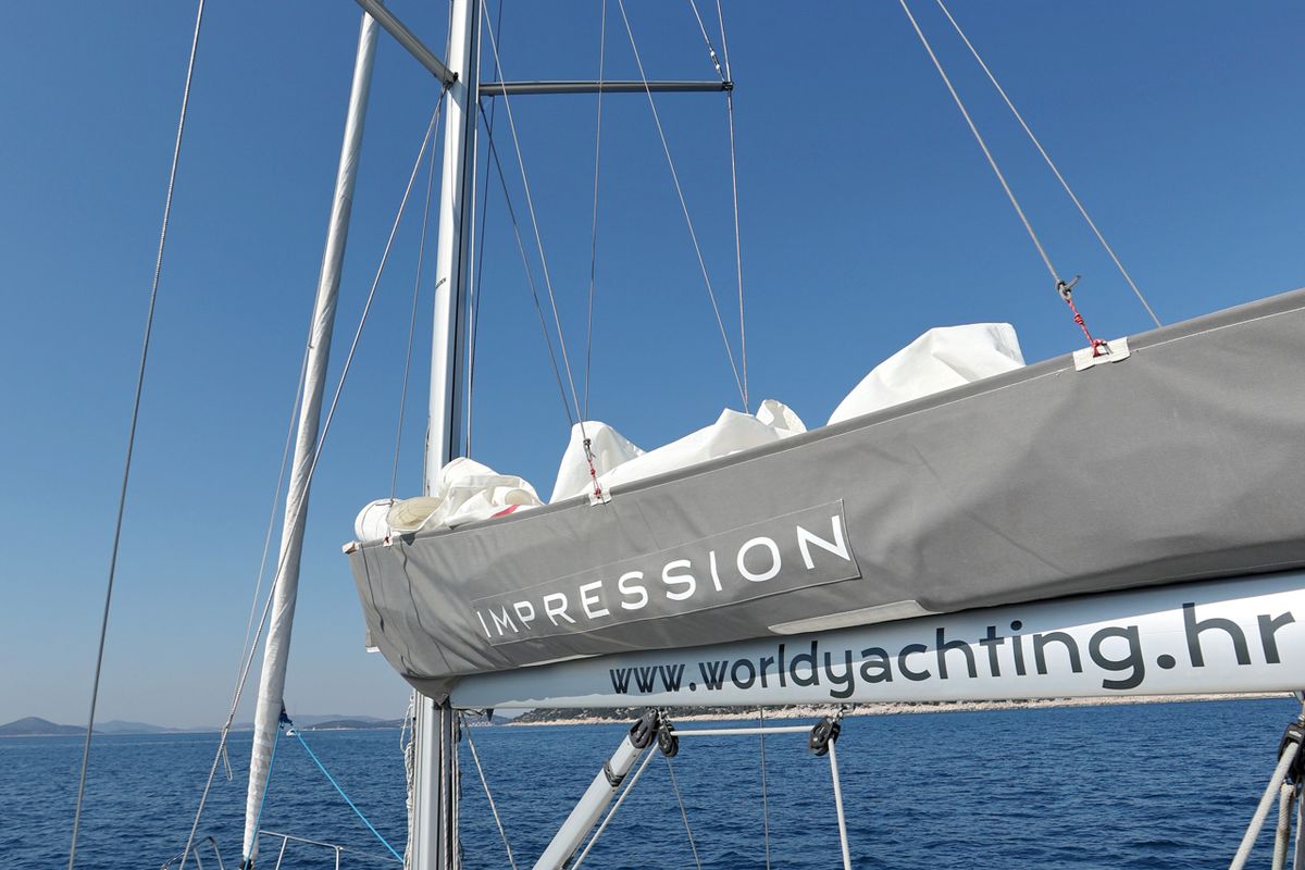 Black Panther, a Elan Impression 40 sailboat at Grad Šibenik, Croatia