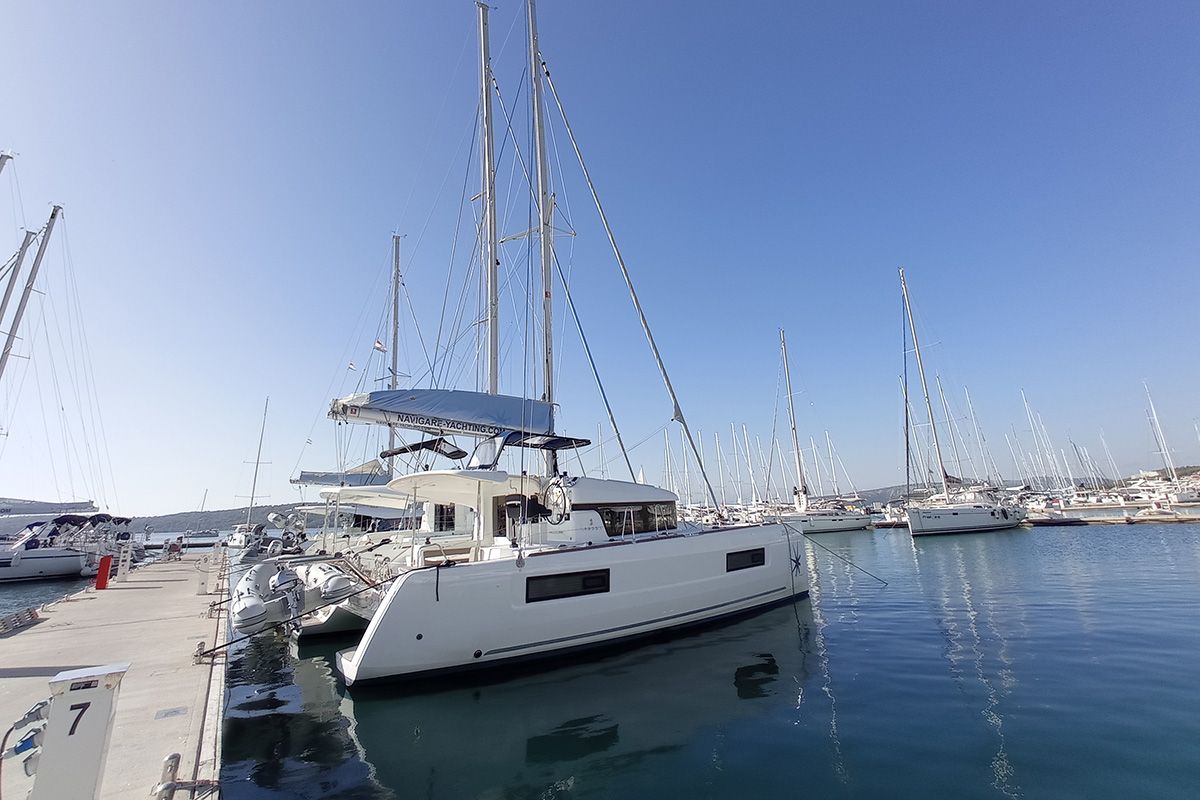 Ohana, a Lagoon 40 catamaran at Seget Donji, Croatia