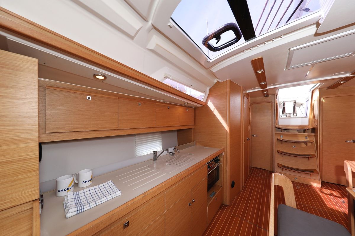 Galley of Friendship, a Dufour 430 GL sailboat at Grad Vodice, Croatia