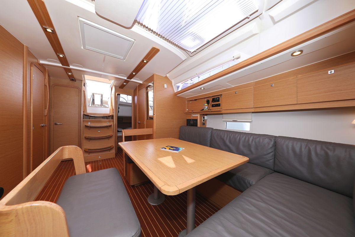 Salon of Friendship, a Dufour 430 GL sailboat at Grad Vodice, Croatia