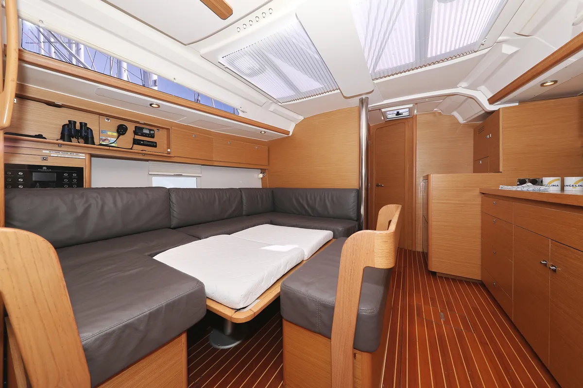 Salon of Friendship, a Dufour 430 GL sailboat at Grad Vodice, Croatia