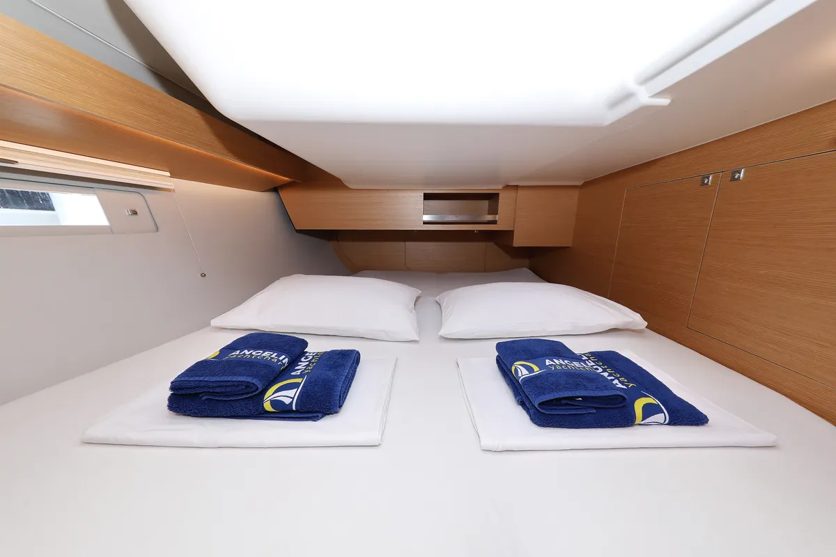 Cabin on Friendship, a Dufour 430 GL sailboat at Grad Vodice, Croatia
