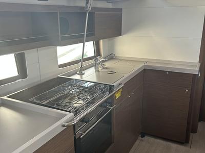 Galley of Just Dream, a Beneteau Oceanis 46.1 sailboat at Bodrum, Turkey