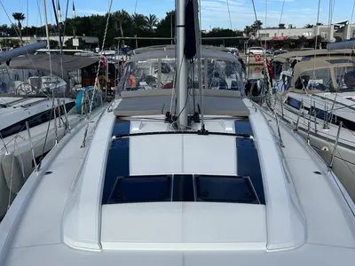 Deck of Just Dream, a Beneteau Oceanis 46.1 sailboat at Bodrum, Turkey