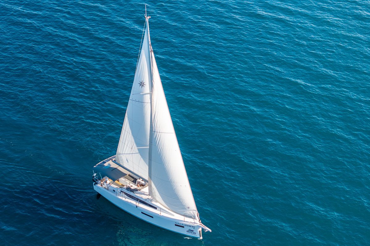 Exterior view of Nala, a Jeanneau Sun Odyssey 380 sailboat at Grad Biograd na Moru, Croatia