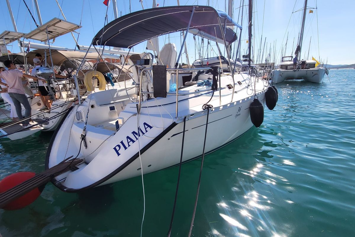 Exterior view of PIAMA, a Dufour 36 sailboat at Grad Trogir, Croatia