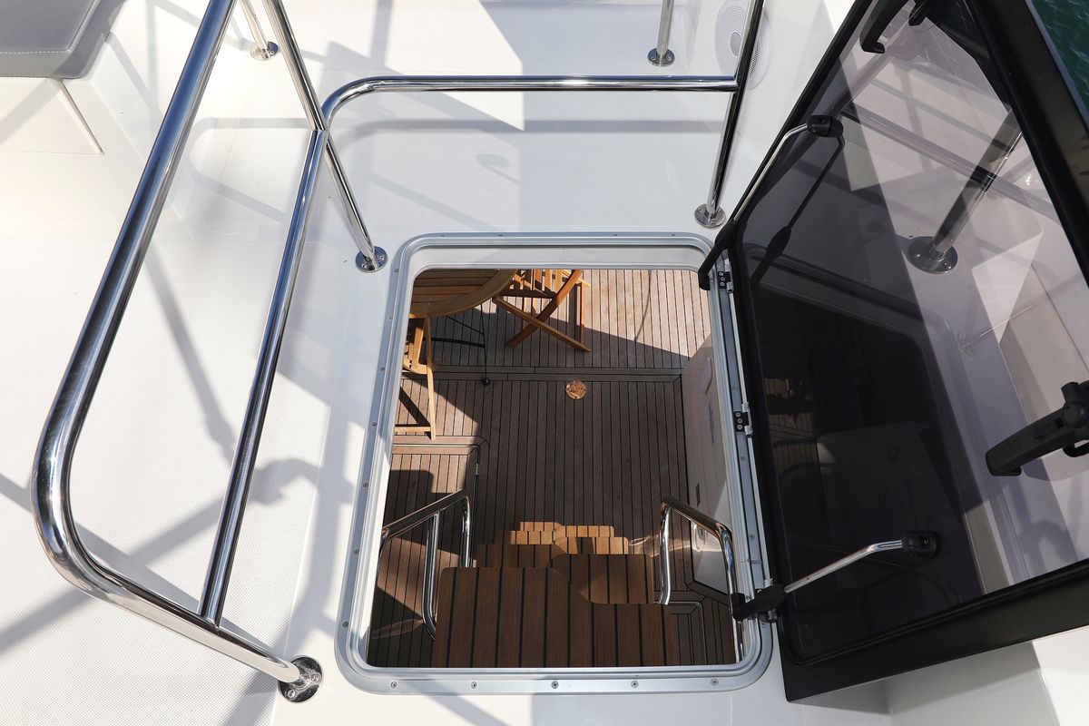 Deck of Iggy, a Cobra Yachts Seamaster 45 yacht at Primošten, Croatia