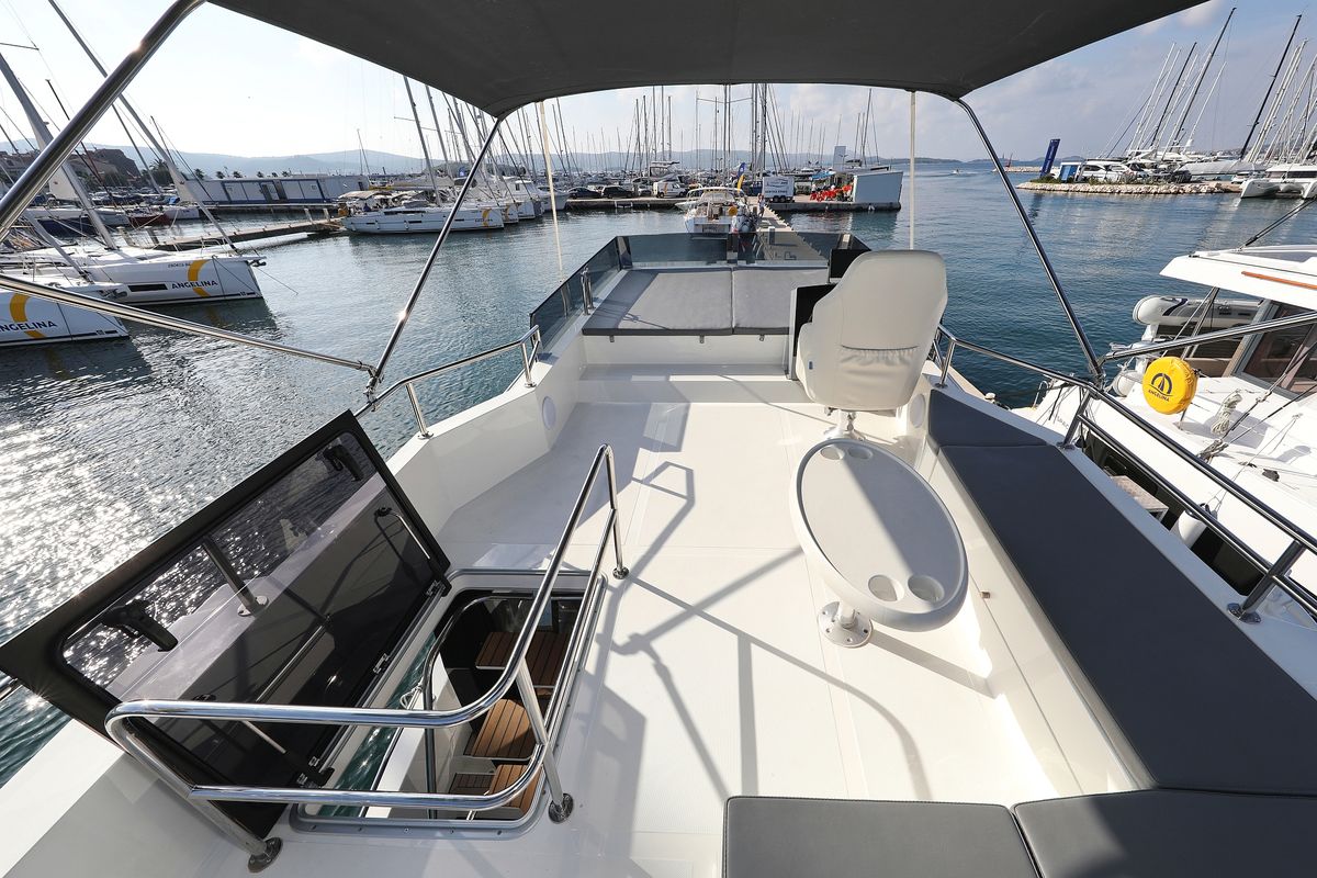 Deck of Iggy, a Cobra Yachts Seamaster 45 yacht at Primošten, Croatia