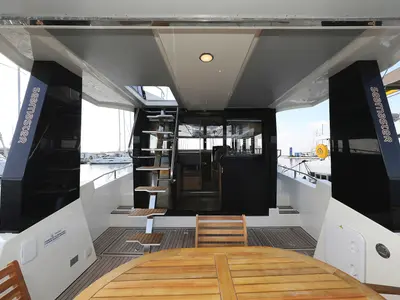Deck of Iggy, a Cobra Yachts Seamaster 45 yacht at Primošten, Croatia