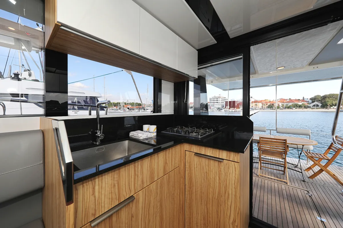 Galley of Iggy, a Cobra Yachts Seamaster 45 yacht at Primošten, Croatia
