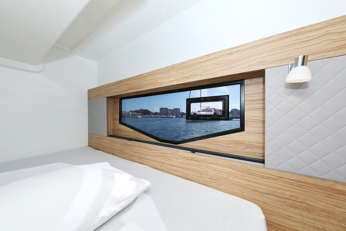 Cabin on Iggy, a Cobra Yachts Seamaster 45 yacht at Primošten, Croatia