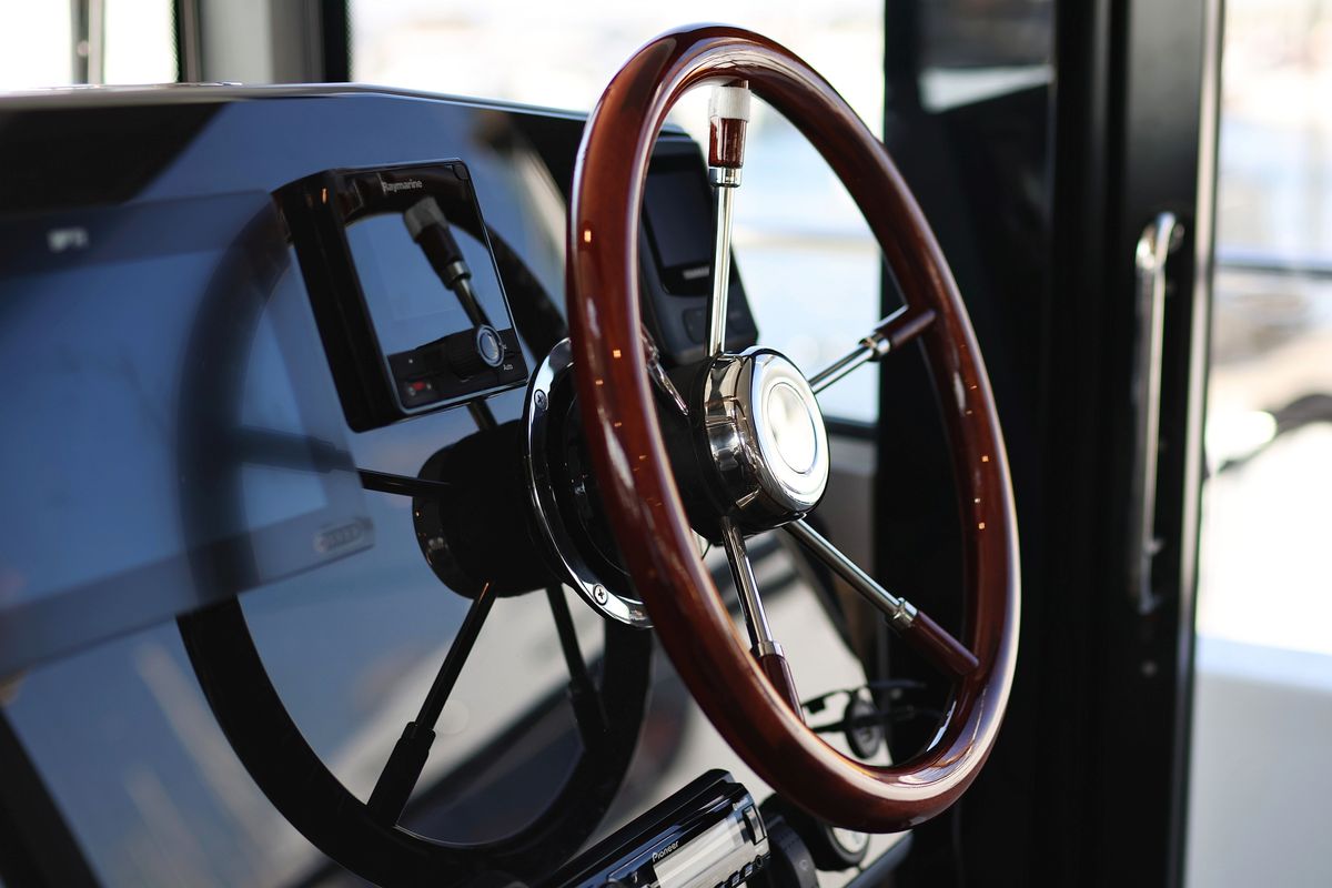 Cockpit of Iggy, a Cobra Yachts Seamaster 45 yacht at Primošten, Croatia