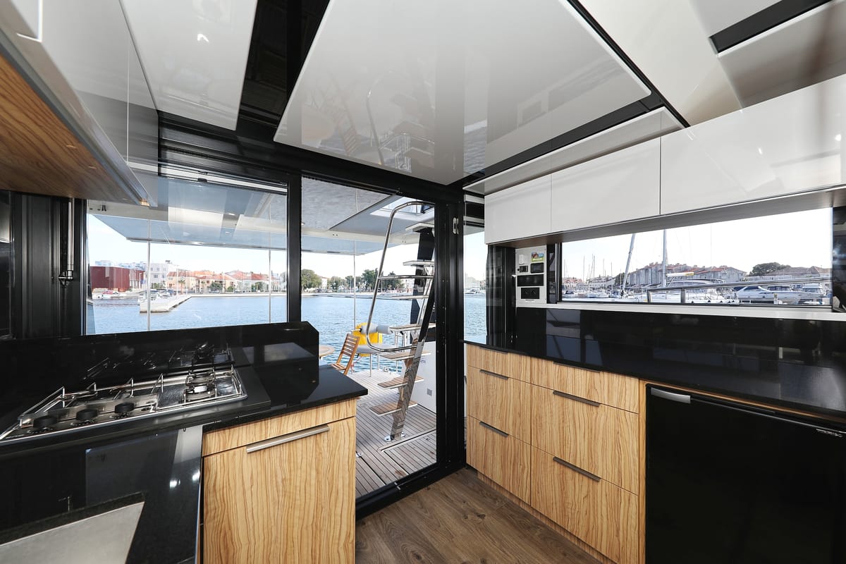Galley of Iggy, a Cobra Yachts Seamaster 45 yacht at Primošten, Croatia