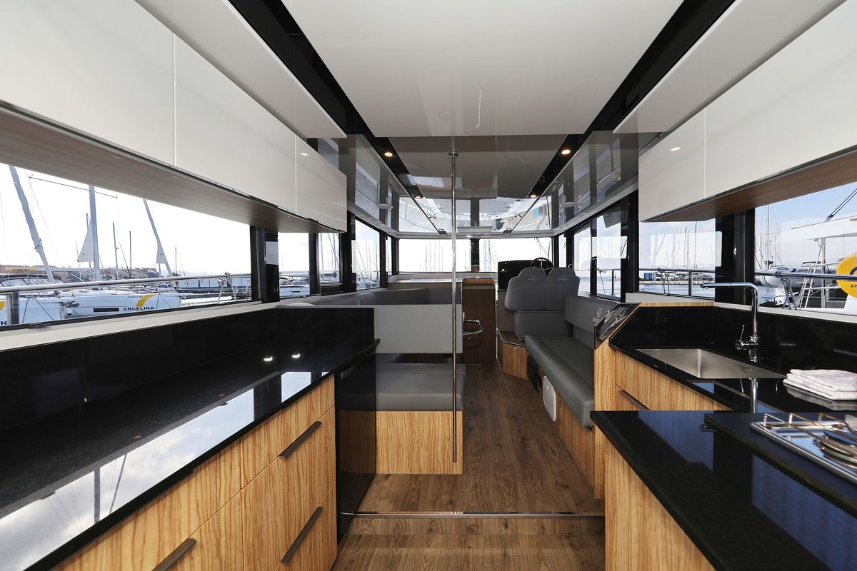 Salon of Iggy, a Cobra Yachts Seamaster 45 yacht at Primošten, Croatia