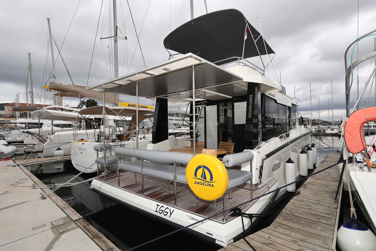 Exterior view of Iggy, a Cobra Yachts Seamaster 45 yacht at Primošten, Croatia