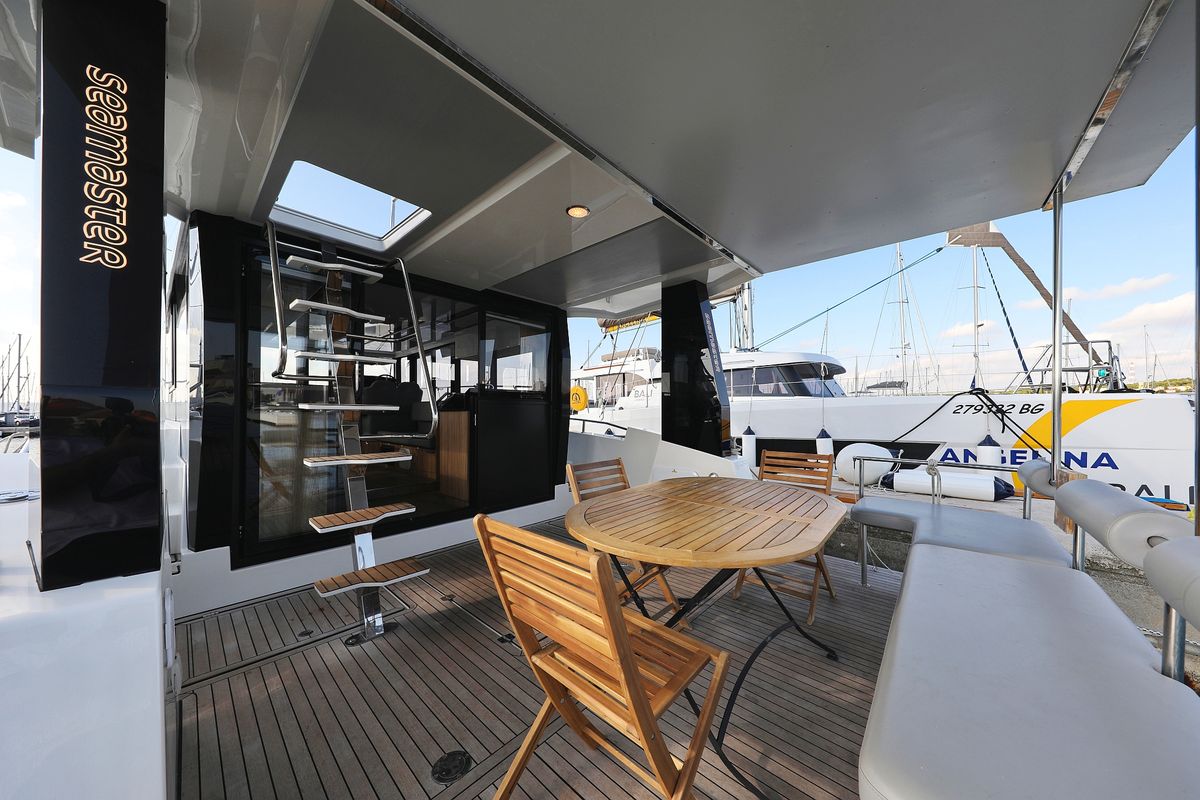 Deck of Iggy, a Cobra Yachts Seamaster 45 yacht at Primošten, Croatia