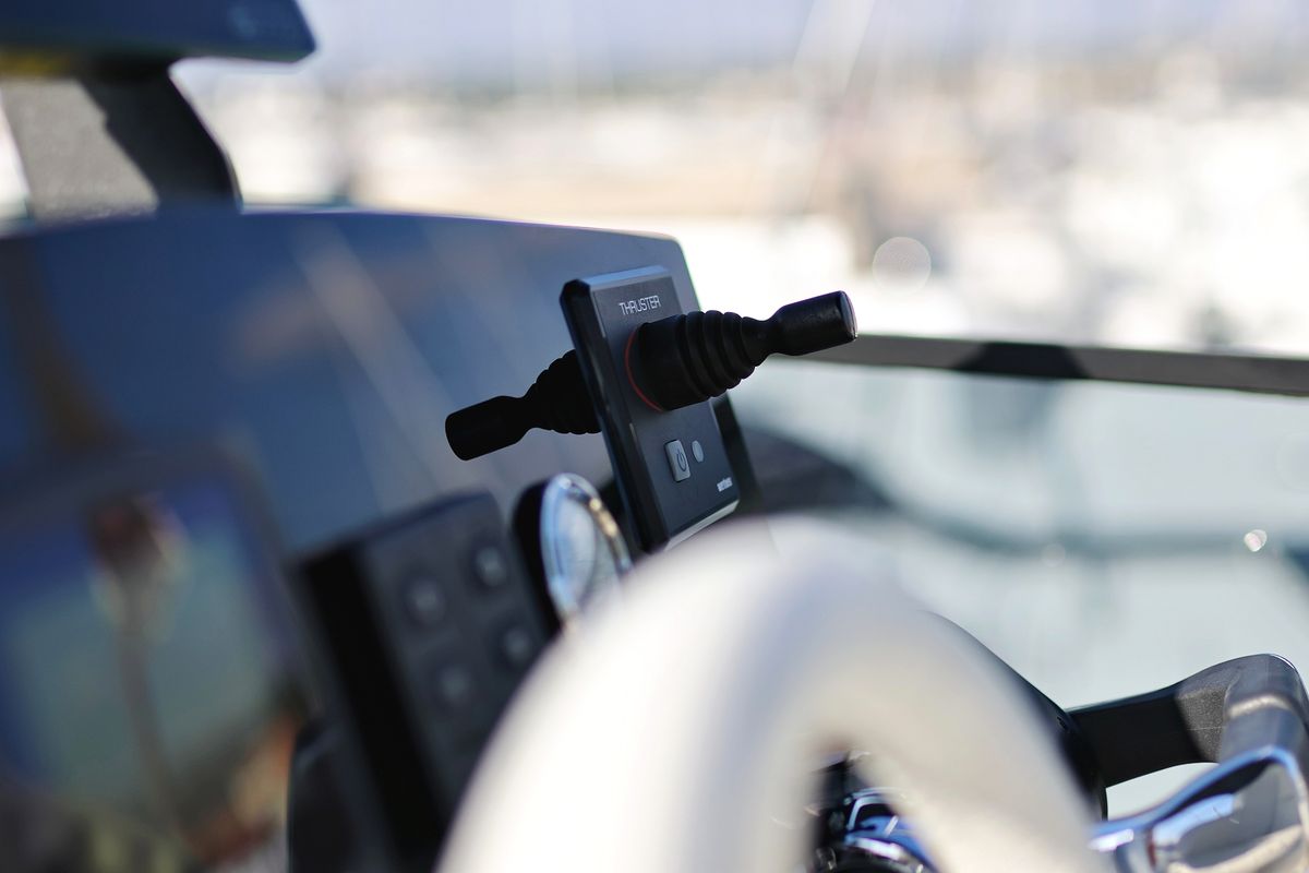 Cockpit of Iggy, a Cobra Yachts Seamaster 45 yacht at Primošten, Croatia
