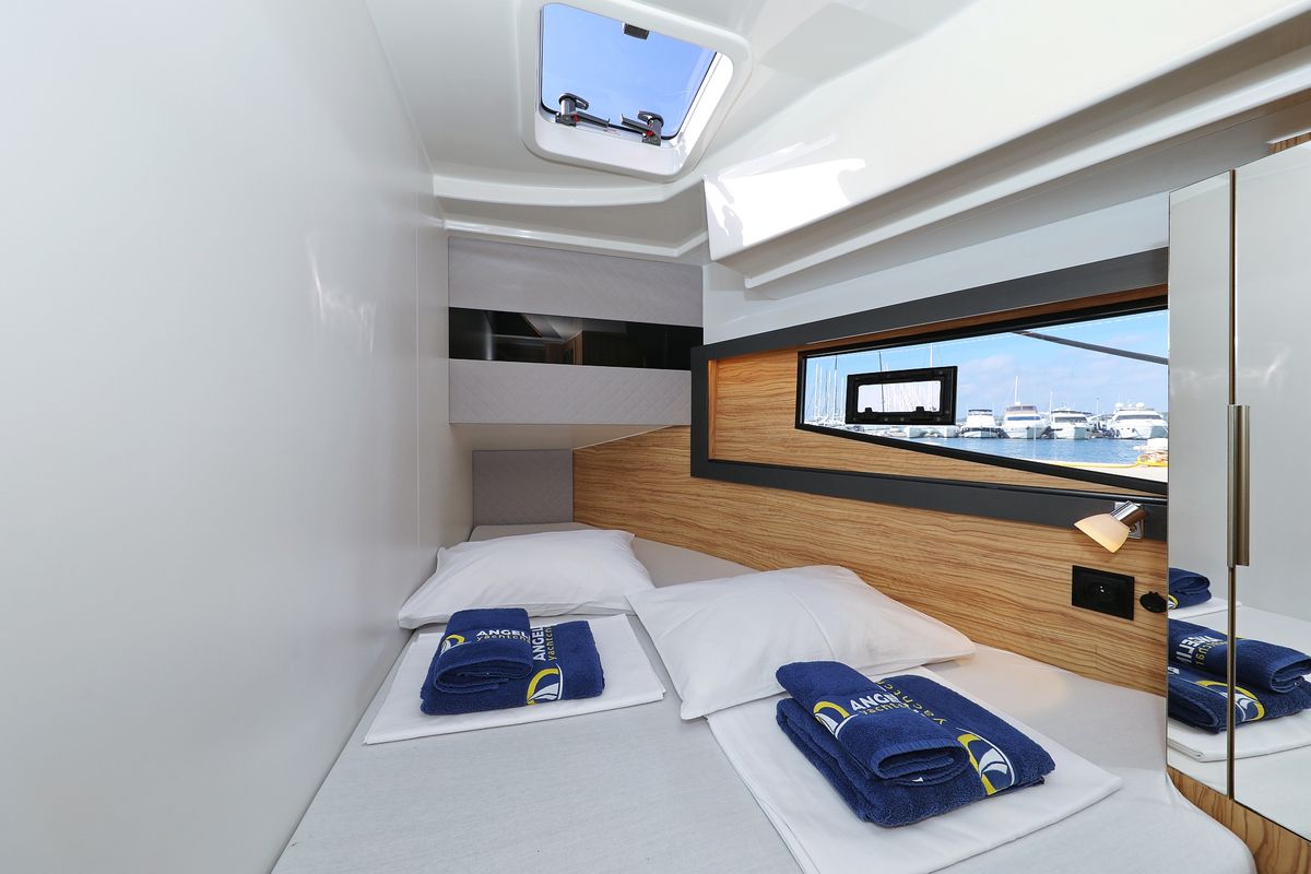 Cabin on Iggy, a Cobra Yachts Seamaster 45 yacht at Primošten, Croatia