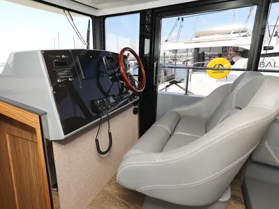 Cockpit of Iggy, a Cobra Yachts Seamaster 45 yacht at Primošten, Croatia