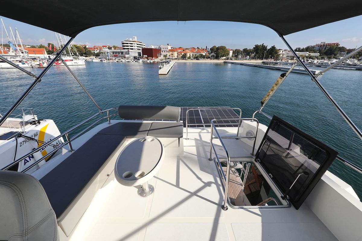 Deck of Iggy, a Cobra Yachts Seamaster 45 yacht at Primošten, Croatia