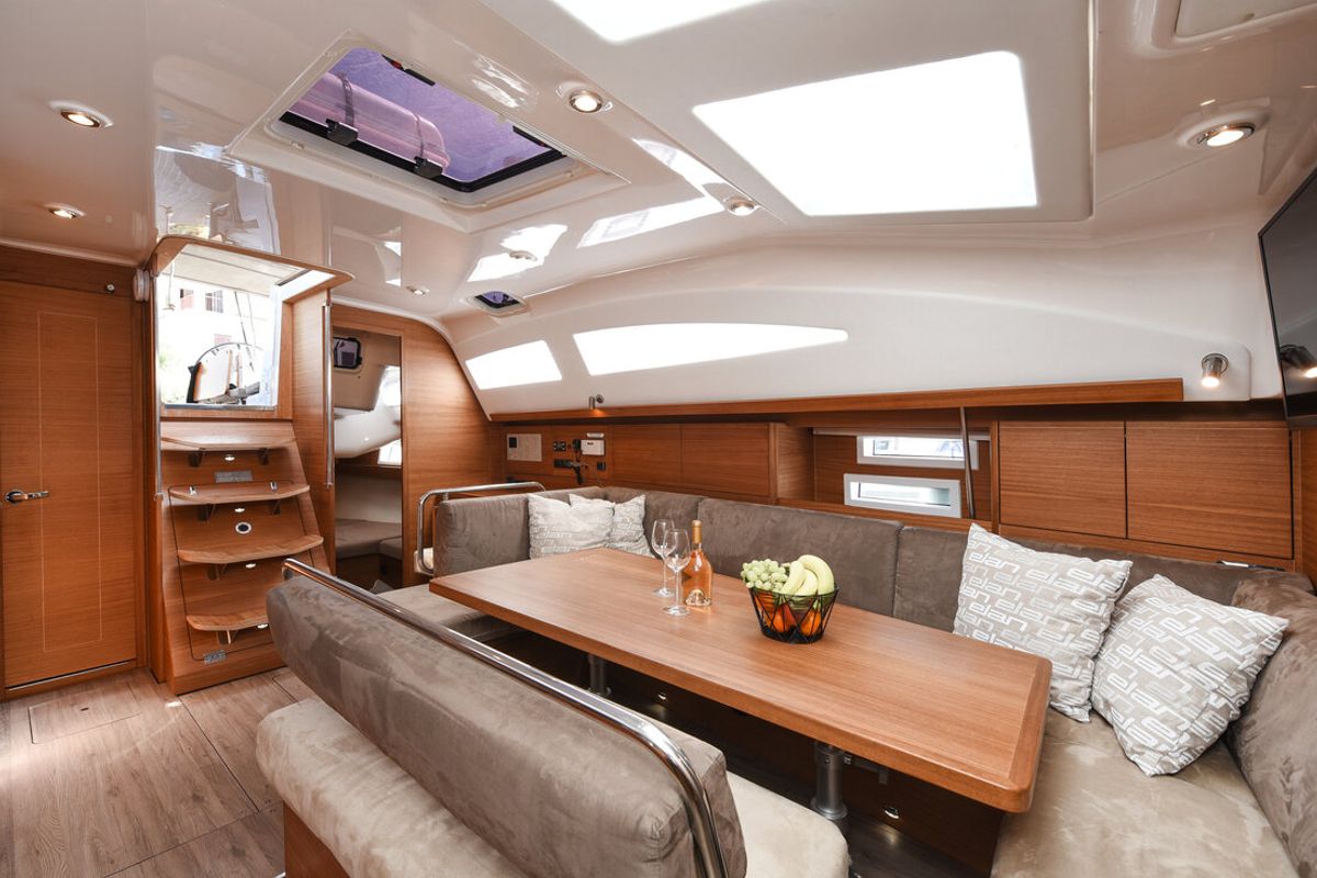 Salon of Jola, a Elan Impression 45.1 sailboat at Zadar, Croatia