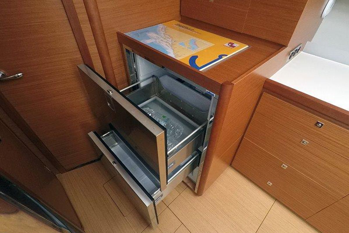 Galley of Freya, a Dufour 430 GL sailboat at Grad Šibenik, Croatia