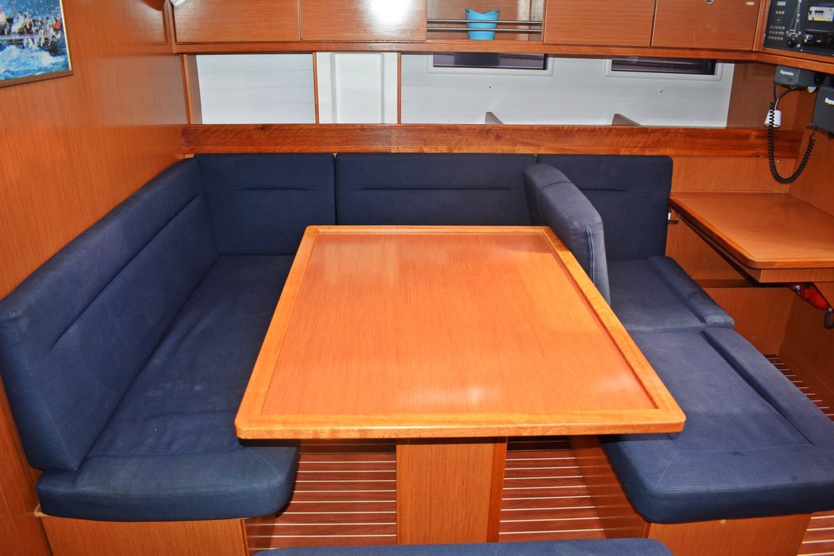 Salon of Tiha, a Bavaria Cruiser 45 sailboat at Grad Kaštela, Croatia