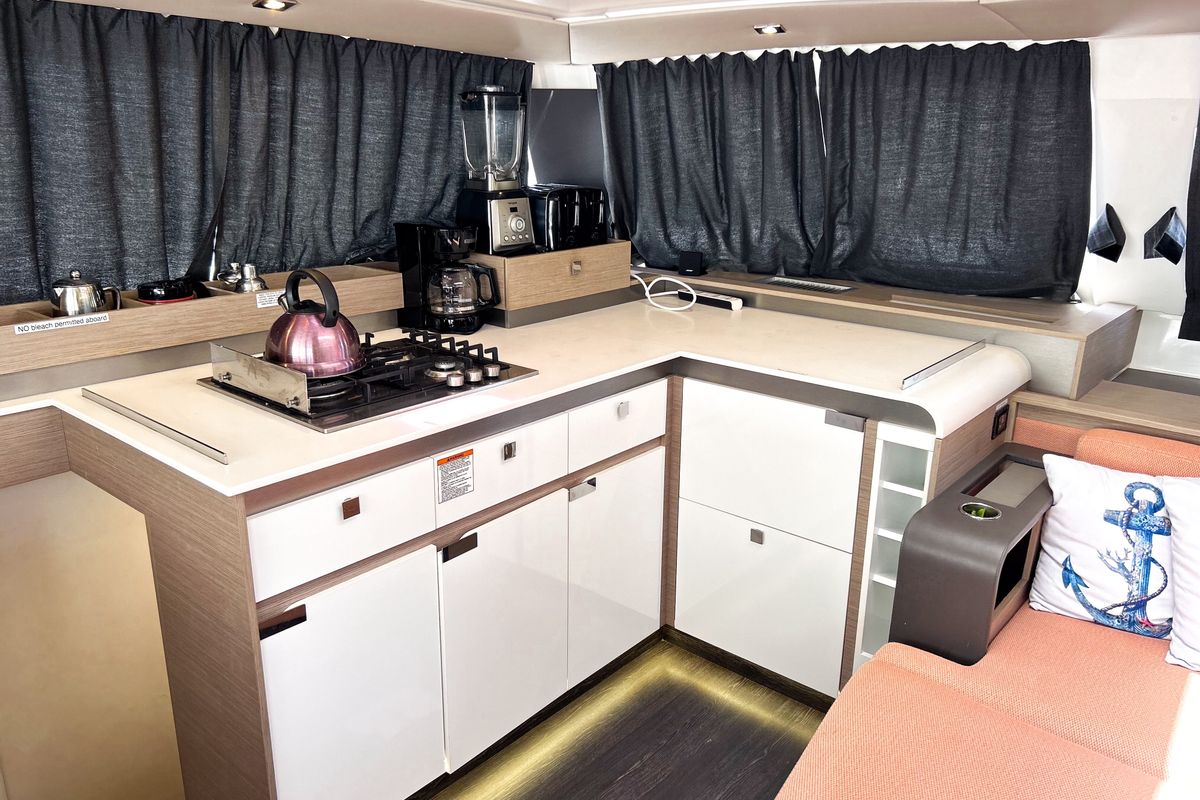 Detour, a Fountaine Pajot Elba 45 catamaran at Road Town, British Virgin Islands