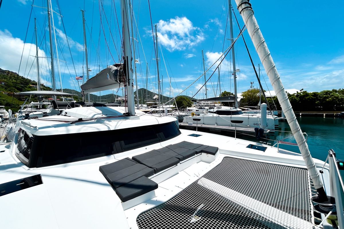 Detour, a Fountaine Pajot Elba 45 catamaran at Road Town, British Virgin Islands