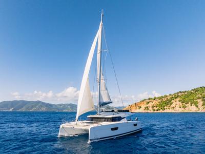 Detour, a Fountaine Pajot Elba 45 catamaran at Road Town, British Virgin Islands