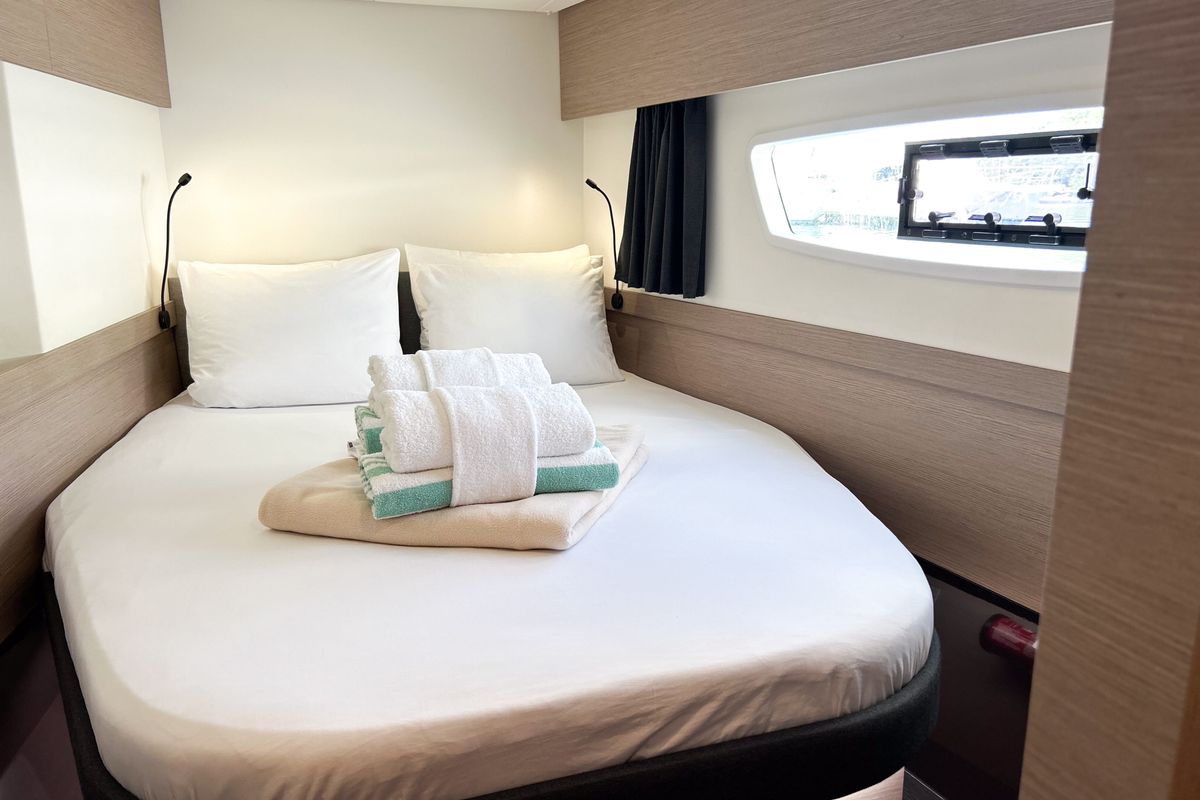 Detour, a Fountaine Pajot Elba 45 catamaran at Road Town, British Virgin Islands