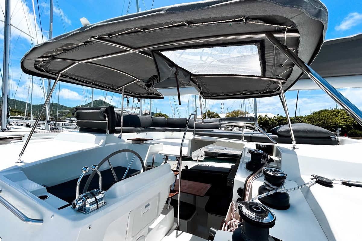 Detour, a Fountaine Pajot Elba 45 catamaran at Road Town, British Virgin Islands