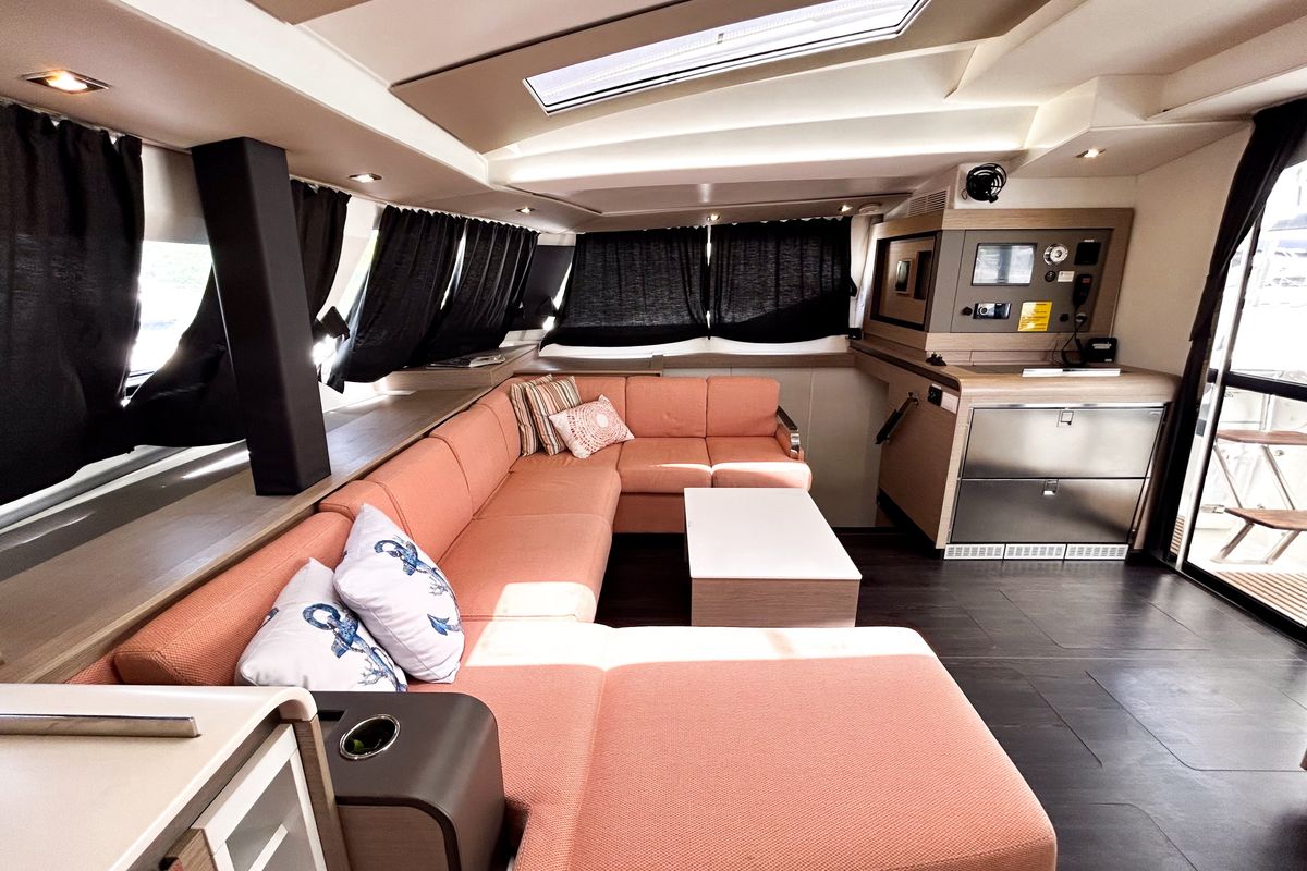 Detour, a Fountaine Pajot Elba 45 catamaran at Road Town, British Virgin Islands