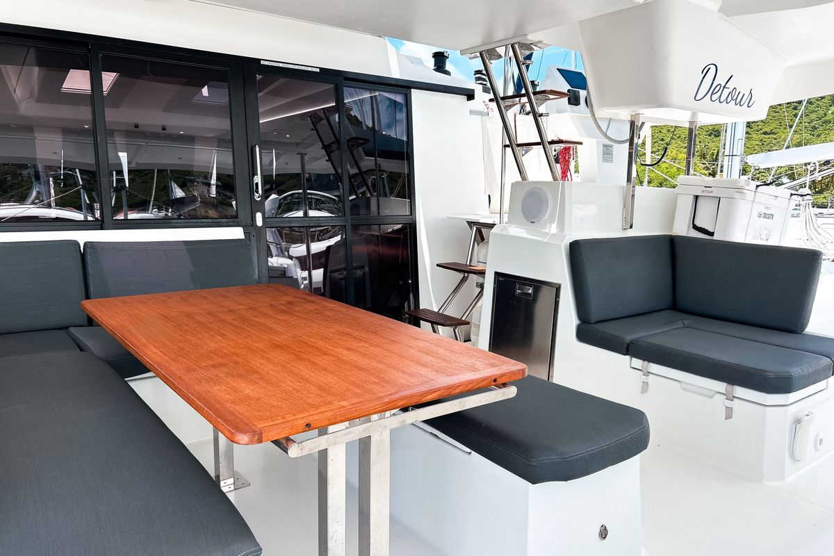 Detour, a Fountaine Pajot Elba 45 catamaran at Road Town, British Virgin Islands