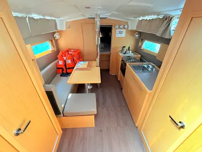 Salon of Foxy, a Beneteau Oceanis 38.1 sailboat at Općina Sukošan, Croatia
