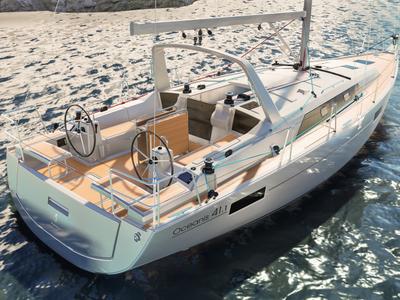 Deck of Hera, a Beneteau Oceanis 41.1 sailboat at Municipal Unit of Palairos, Greece