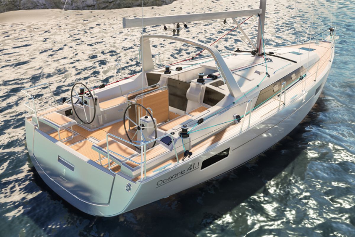 Deck of Hera, a Beneteau Oceanis 41.1 sailboat at Municipal Unit of Palairos, Greece