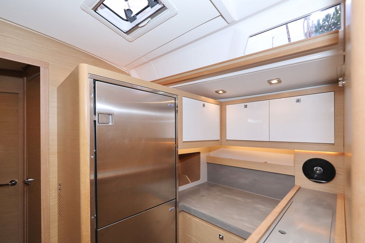 Galley of Skadi, a Dufour 530 sailboat at Grad Trogir, Croatia