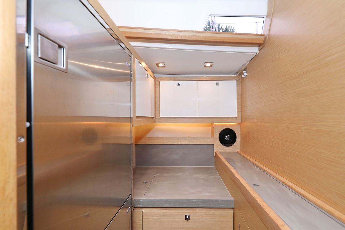 Galley of Skadi, a Dufour 530 sailboat at Grad Trogir, Croatia