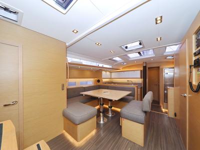 Salon of Skadi, a Dufour 530 sailboat at Grad Trogir, Croatia