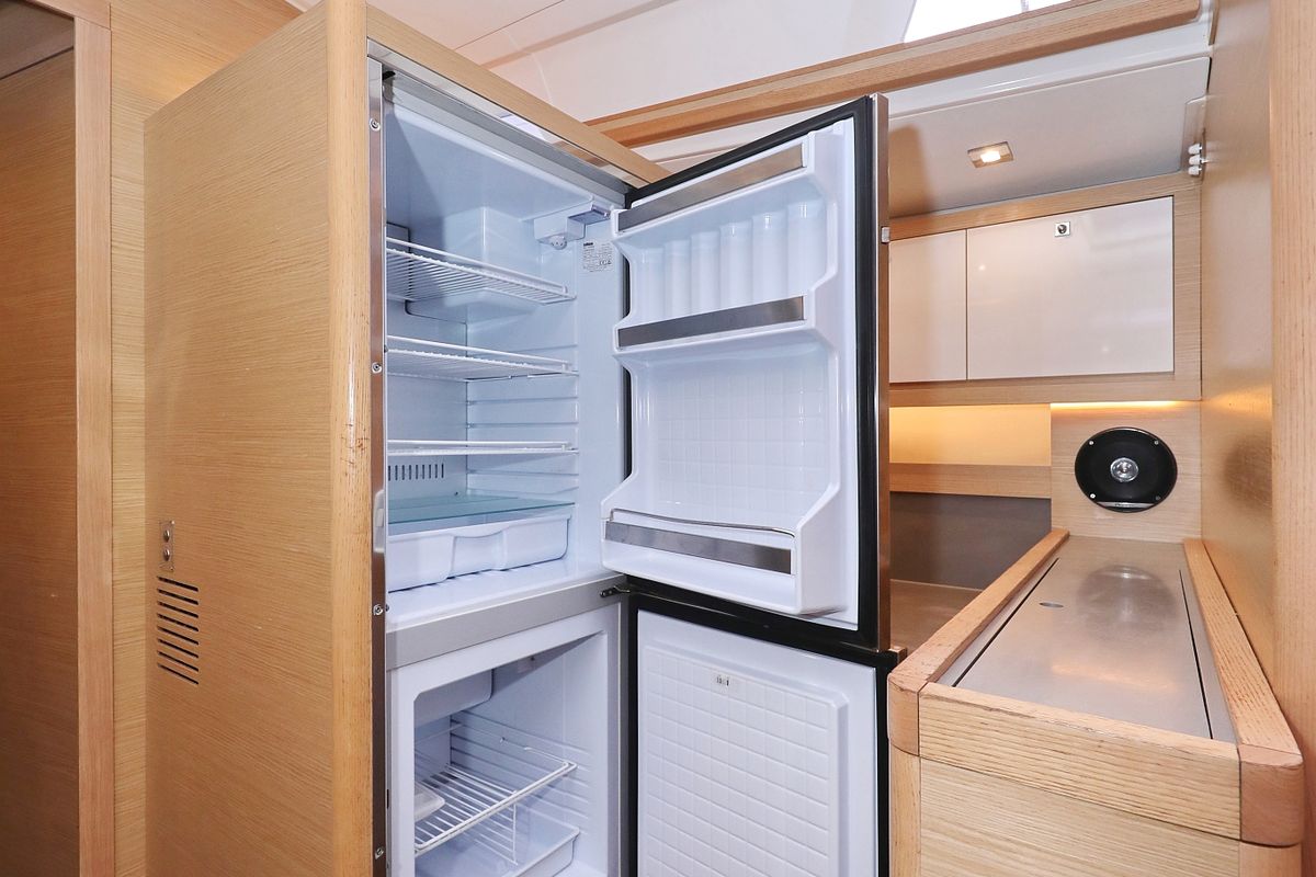 Galley of Skadi, a Dufour 530 sailboat at Grad Trogir, Croatia