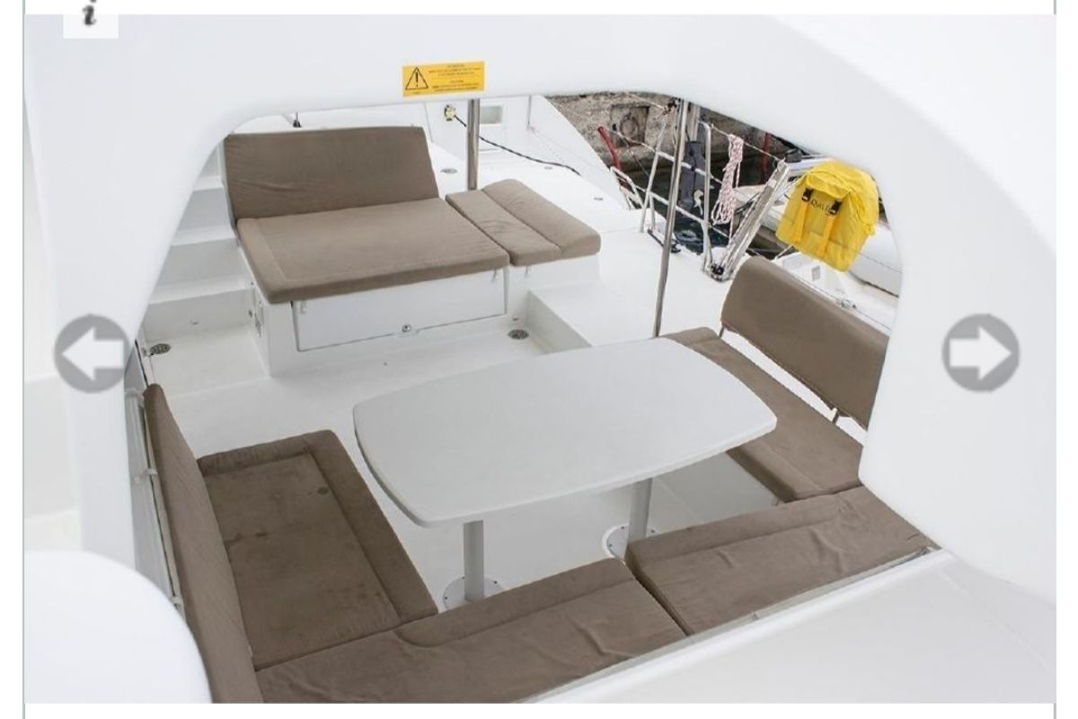 Deck of Sunshine I, a Lagoon 450 Fly catamaran at Dubrovnik, Croatia