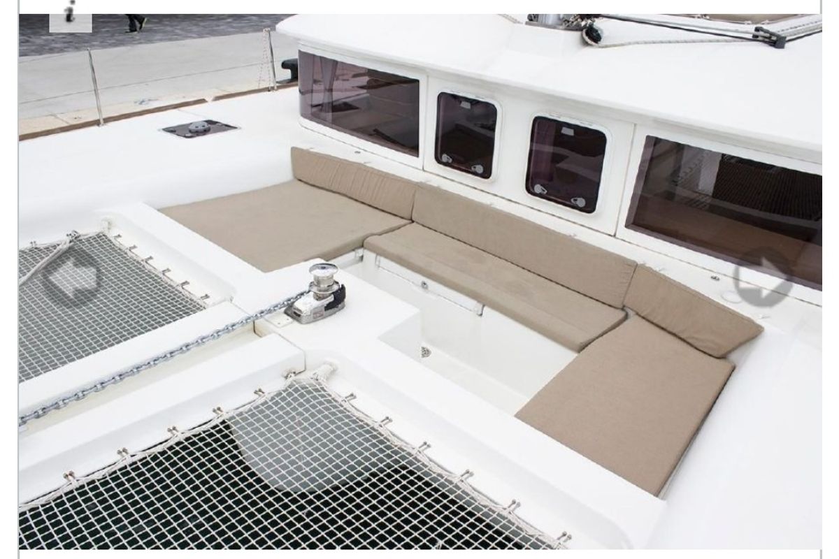 Deck of Sunshine I, a Lagoon 450 Fly catamaran at Dubrovnik, Croatia