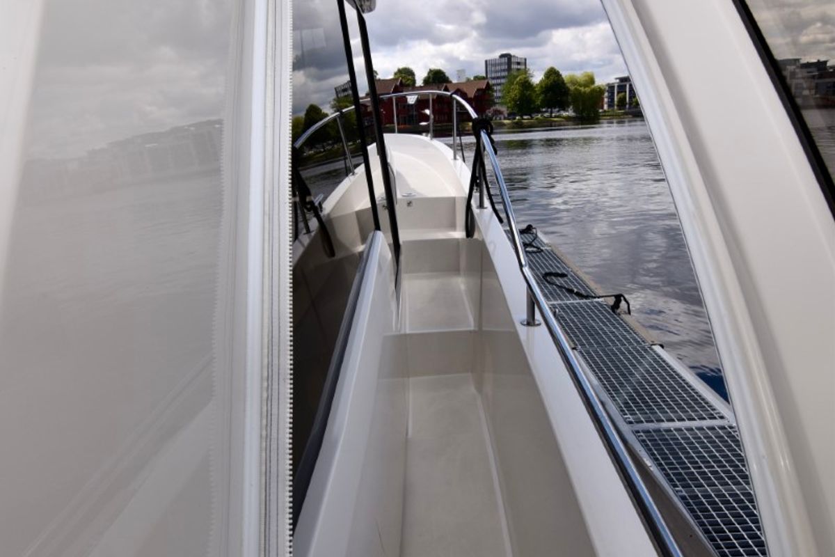 Deck of Porsgrunn, a Greenline 39 yacht at Porsgrunn, Norway