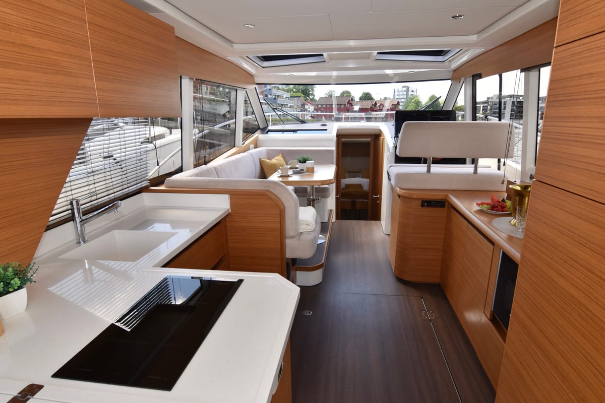 Galley of Porsgrunn, a Greenline 39 yacht at Porsgrunn, Norway