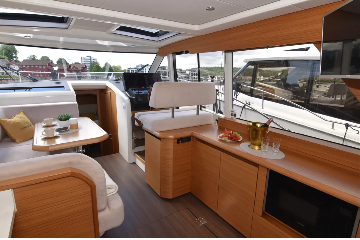 Salon of Porsgrunn, a Greenline 39 yacht at Porsgrunn, Norway