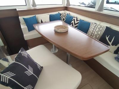 Salon of Mare, a Lagoon 42 catamaran at Lu Palau/Palau, Italy