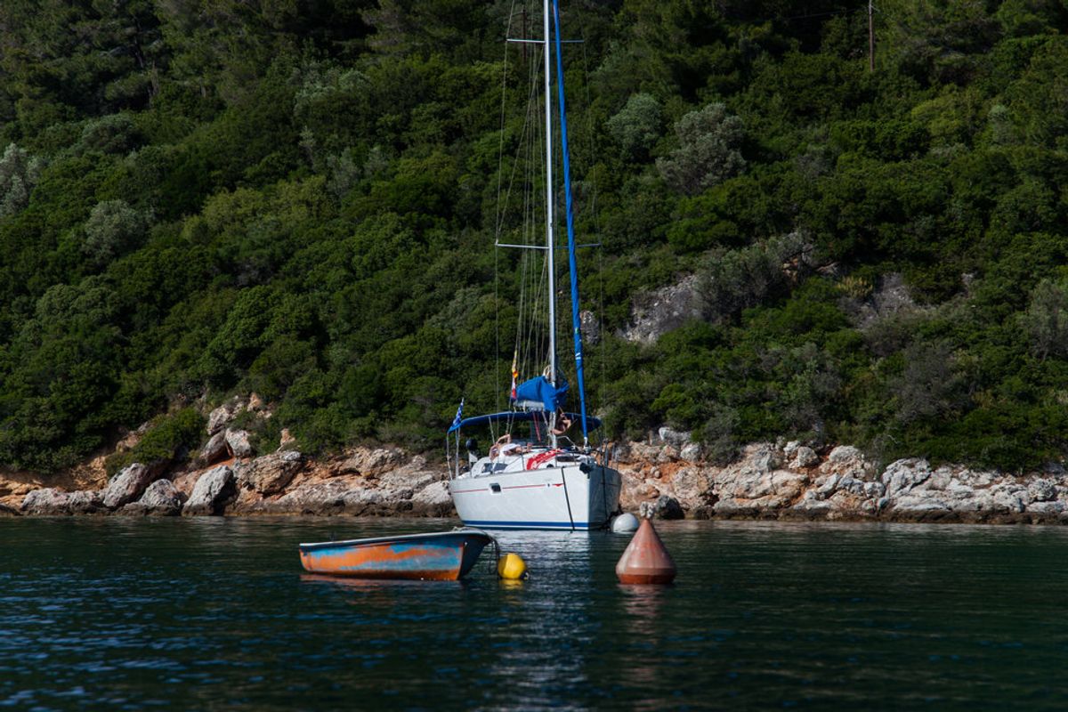 Exterior view of Lauren, a Jeanneau Sun Odyssey 36i sailboat at Volos Municipality, Greece